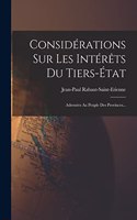 Considérations Sur Les Intérêts Du Tiers-état