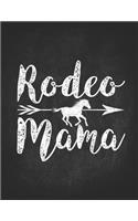 Horse Gifts for Girls: Rodeo Mama Riding A Horse Dot Grid Journal Notebook 8.5x11 Gift for horseback riding girl boy on rodeo farm