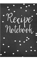 Recipe Notebook: Write In Recipe Books