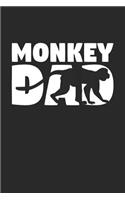 Monkey Notebook 'Monkey Dad' - Monkey Diary - Father's Day Gift for Animal Lover - Mens Writing Journal: Medium College-Ruled Journey Diary, 110 page, Lined, 6x9 (15.2 x 22.9 cm)