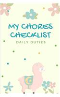 My Chores Checklist Daily Duties