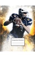 Composition Notebook: Large Soccer American football Notebook to Write in