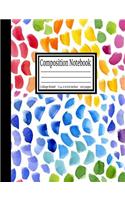 Composition Notebook: College Ruled 7.44 x 9.69 in, 100 page book for girls, kids, school, students and teachers