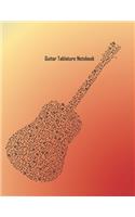 Guitar Tablature Notebook: 8.5 x 11 large tab notebook with 6 tabs across top and 7 staves beneath. Ideal guitarist/songwriter gift.