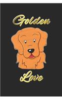 Eikland - Notes: Haustier Hund Golden Retriever Liebe - Notizbuch 15,24 x 22,86 Punkgitter