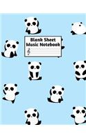 Blank Sheet Music Notebook: Easy Blank Staff Manuscript Book Large 8.5 X 11 Inches Musician Paper Wide 12 Staves Per Page for Piano, Flute, Violin, Guitar, Trumpet, Drums, Cell