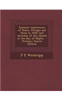 Summer Experiences of Rome, Perugia and Siena in 1854; And Sketches of the Islands in the Bay of Naples