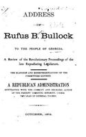 Address of Rufus B. Bullock to the People of Georgia