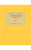 Carroll County, Tennessee, Marriages 1860-1873