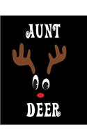 Aunt Deer: Deer Elk Antler Hunting Hobby 2020 Monthly Planner Dated Journal 8" x 10" 110 pages