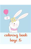 Coloring Book Boys 5: Super Cute Kawaii Animals Coloring Pages