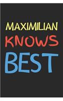 Maximilian Knows Best: Lined Journal, 120 Pages, 6 x 9, Maximilian Personalized Name Notebook Gift Idea, Black Matte Finish (Maximilian Knows Best Journal)