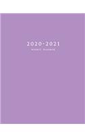 2020-2021 Weekly Planner: Large Two Year Planner with Purple Cover