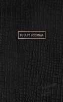 Bullet Journal: Classic Executive Dotted Grid Notebook - Black Alligator Skin Leather Style, Softcover - 7.5 x 9.25 - 100 pages - Executive Style