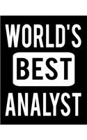 World's Best Analyst: 2020 Calendar Day to Day Planner Dated Journal Notebook Diary 8" x 10" 110 Pages Clean Detailed Book