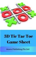 3D Tic Tac Toe Game Sheet