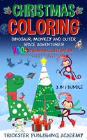 Christmas Coloring Dinosaur, Monkey and Outer Space Adventures!