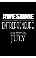 Awesome Entrepreneurs Are Born in July: Small Business Owner Birthday Gift Journal
