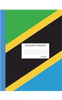 Tanzania Composition Notebook: College Ruled Tanzanian Flag Journal to write in for school, take notes, for kids, students, teachers, homeschool