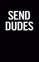 Send Dudes: 6x9 Funny Notebook, 100 Pages, Lined, empowering gag gift for women, her, teen girls, best friend, girlfriend, mom, wife, cute and original quote gi