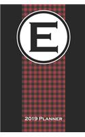2019 Planner: Monogram E Buffalo Plaid Dated Daily, Weekly, Monthly, Yearly Planner with To-Do, Gratitude, Habit Tracker, Dot Grid to Use as Organizer, Schedule, 