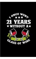 I Once Went 21 Years Without a Glass of Wine: Lined Journal Notebook