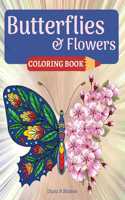 Butterfly and Flowers Coloring Book