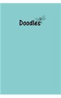 Doodles Journal - Great for Sketching, Doodling, Project Planning or Brainstorming: Medium Ruled, Soft Cover, 6 x 9 Journal, Caribbean Blue, 100 Pages