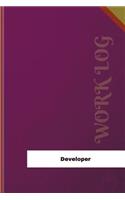 Developer Work Log: Work Journal, Work Diary, Log - 126 pages, 6 x 9 inches(Orange Logs/Work Log)