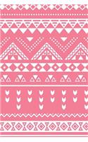 Aztec Design Notebook: Pastel Pink: Notebook 6 X 9: Notebook 250 Pages