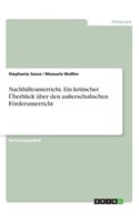 Nachhilfeunterricht. Ein kritischer Überblick über den außerschulischen Förderunterricht