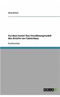 Cur deus homo? Das Versöhnungmodell des Anselm von Canterbury