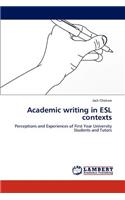 Academic writing in ESL contexts: (English)