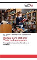 Manual para elaborar Tesis de Licenciatura