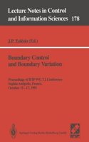 Boundary Control and Boundary Variation (Lecture Notes in Control & Information Sciences)