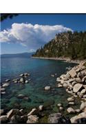 Rocky Shoreline Lake Tahoe Beautiful Scenery Notebook