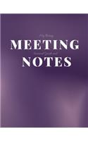 My Boring Meeting Survival Guide and Notes: 8.5x11 Meeting Notebook and Puzzle Book