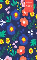 Cornell System Notes 110 Pages: Vintage Floral Notebook for Professionals and Students, Teachers and Writers - Bright Floral Pattern