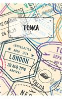 Tonga: Ruled Travel Diary Notebook or Journey Journal - Lined Trip Pocketbook for Men and Women with Lines