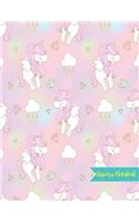 Unicorn Notebook: Cute Kawaii Journal and Diary Large 8.5 x 11 Matte Cover with Blank Lined Ruled White Paper Interior - Perfect for School, Gifts for Kids (Girls and