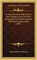 Le Seconde Nozze Della Vedova Intra Tempus Luctus E Il Valore Derogatorio Del Diritto Canonico Nella Dottrina Intermedia (1905)