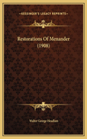 Restorations Of Menander (1908)