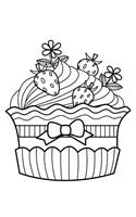 Blank Book Journal: Cupcake Dessert Zentangle Cover Diary Notebook: 8.5 x 11 size 120 gray lined pages!