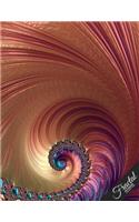 Fractal Notebook Collection: Design 26, Fractal Art Journal/Diary, Wide Ruled, 100 Pages, 8.5 x 11
