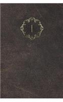 Monogram "1" Any Day Planner Notebook