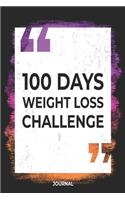 100 Days Weight Loss Journal Challenge