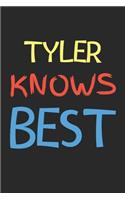 Tyler Knows Best: Lined Journal, 120 Pages, 6 x 9, Tyler Personalized Name Notebook Gift Idea, Black Matte Finish (Tyler Knows Best Journal)