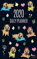 Pug Planner 2020: Funny Tiny Dog Monthly Agenda For All Your Weekly Meetings, Appointments, Office & School Work January - December Calendar Cute Canine Puppy Pet Org