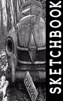 Sketchbook: Vintage Car Grayscale Sketch Book Cool Activity Blank Drawing Sketching Doodling Sketch Pad Unlined Drafting Paper Art Sketchbook Writing Journal 8.(1 Sketchbook Collection Large)