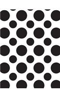 White Polka Dot Composition Notebook: Big Composition Book, Journal, Cute Notebooks, Cool Notebooks, School Books (7.44 X 9.69) Large, Composition Notebook College Ruled Paper, 100 Sheet